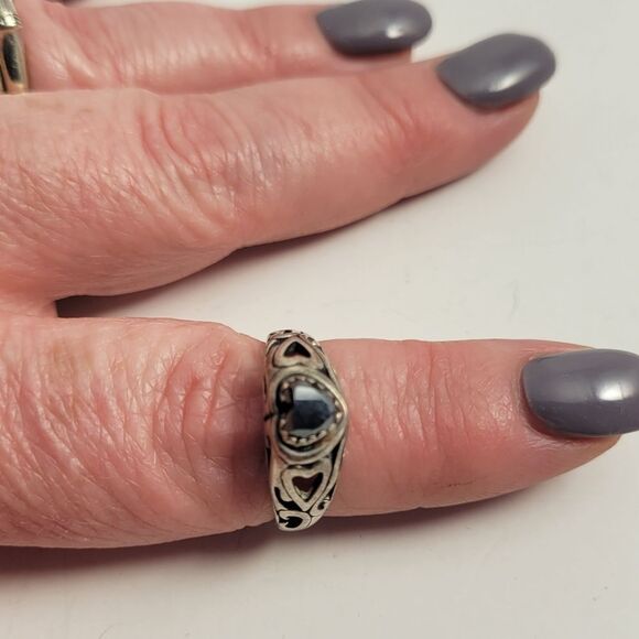 Jewelry - Wheeler Manufacturing of Lemmon sterling Hematite heart ring